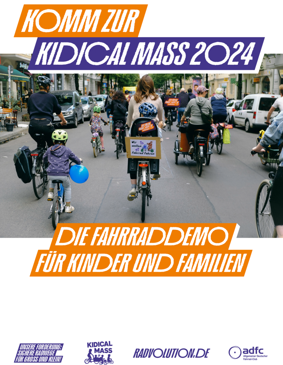 RADvolution-Poster zur Kidical Mass 2024 Motiv 3 RADvolution-Poster zur Kidical Mass 2024 Motiv 3