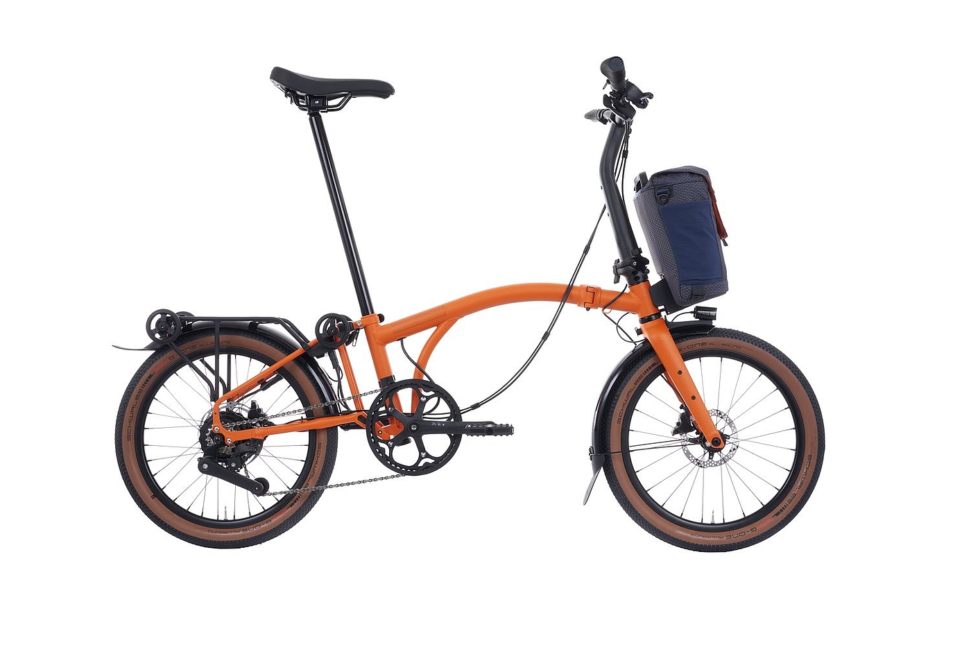 Brompton G-Line Freisteller Freistellerbild Brompton Faltrad G-Line vor weißem Hintergrund.