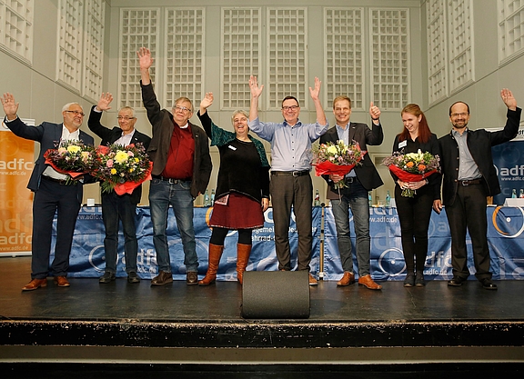 ADFC Bundeshauptversammlung 2018 in Darmstadt;
Neue Vorstandsmitglieder nach der Wahl vom 11.11.2018