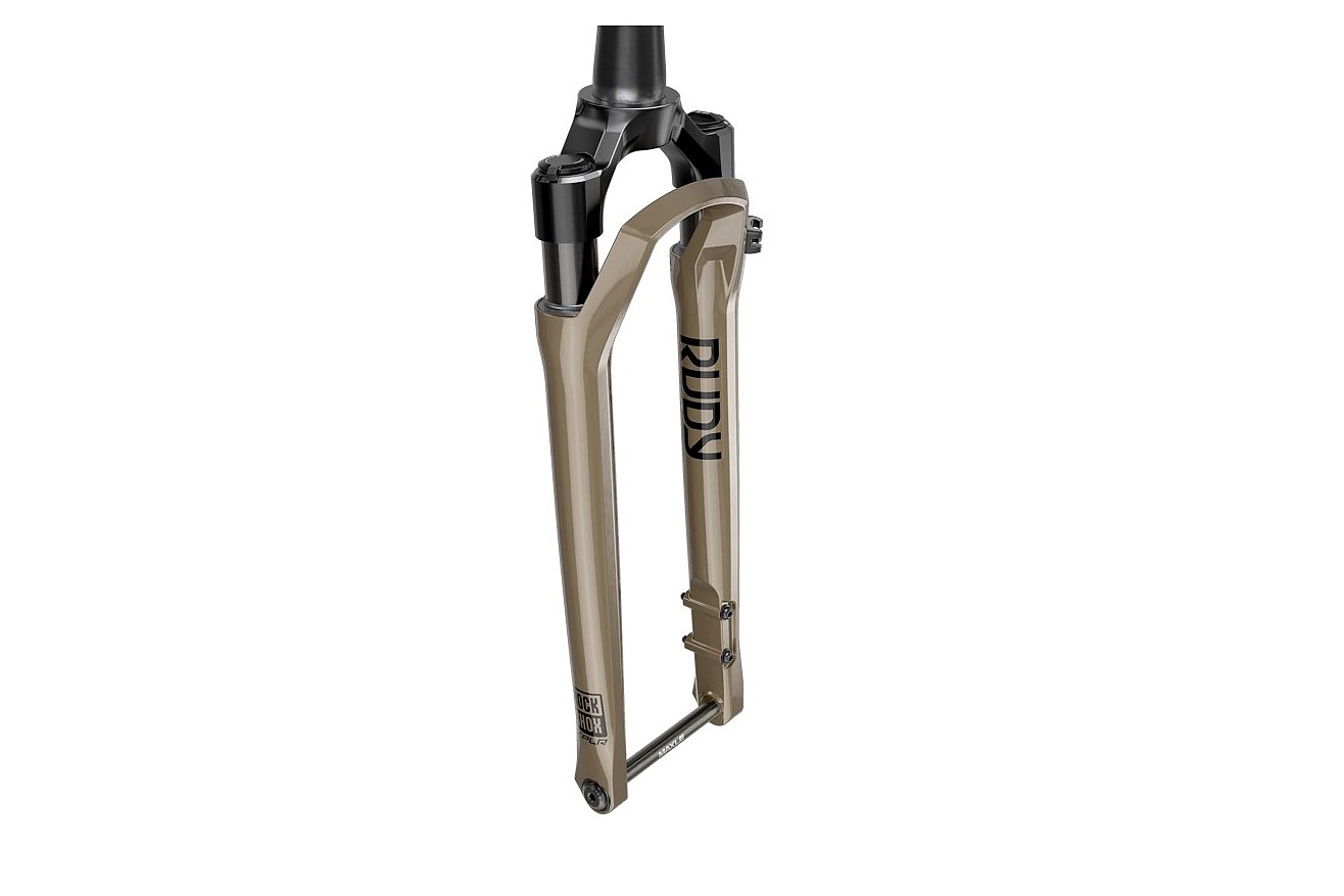 Rock Shox Gravel-Gabel Eine beige Gravel-Federgabel von Rock Shox.