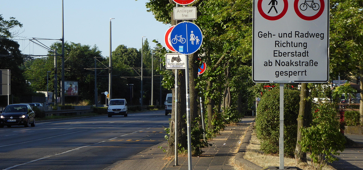 Radweg in Darmstadt Radweg in Darmstadt