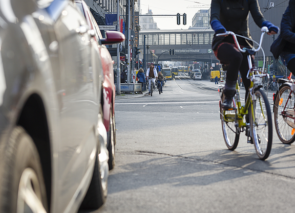 Radfahren in der Stadt: Enge