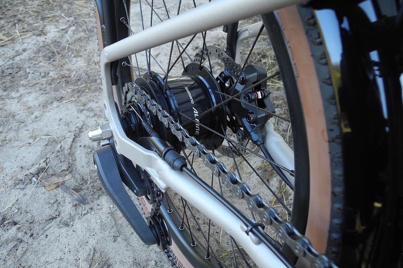 Nabe Großaufnahme der Schaltnabe eines Brompton-Faltrads G-Line.