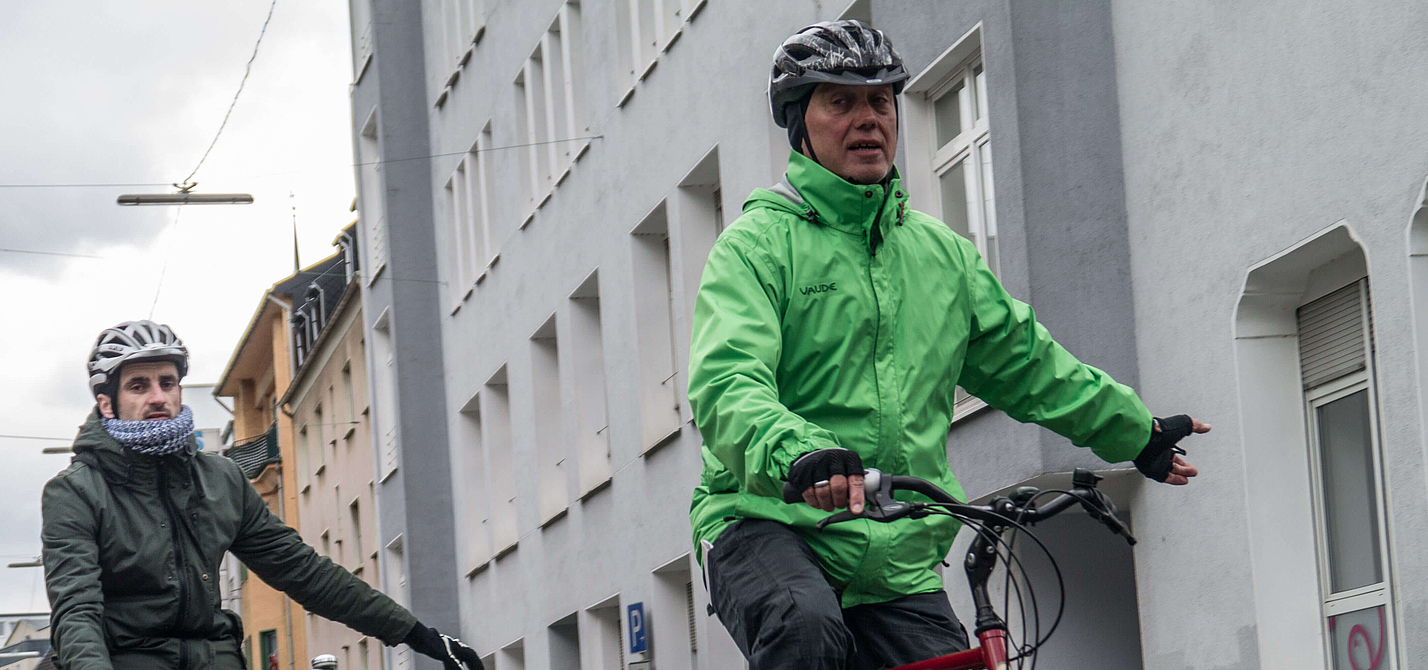 Radfahrschule Verkehrstrainning mit Geflüchteten