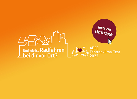 Logo mit Button zur Umfrage