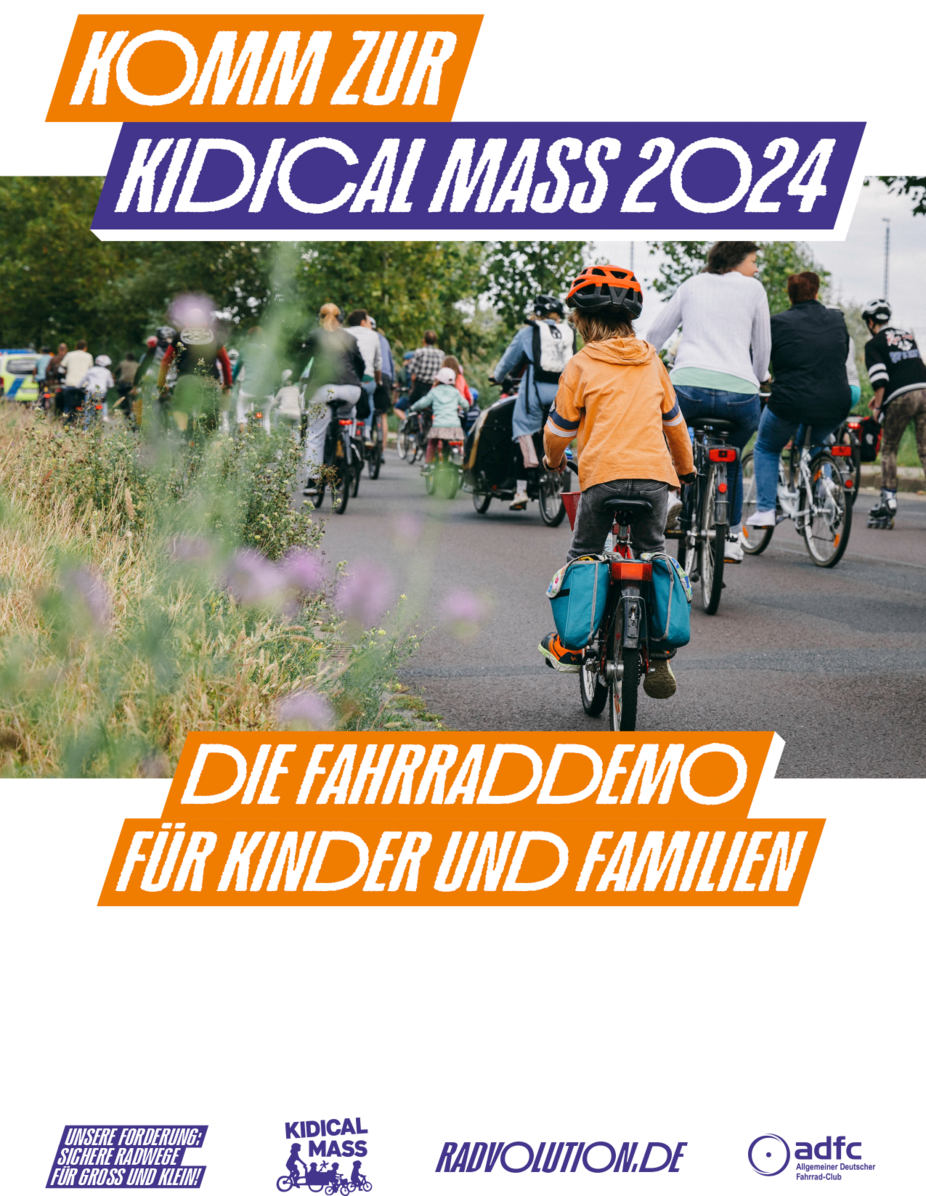 RADvolution-Poster zur Kidical Mass 2024 - Motiv 2 RADvolution-Poster zur Kidical Mass 2024 - Motiv 2