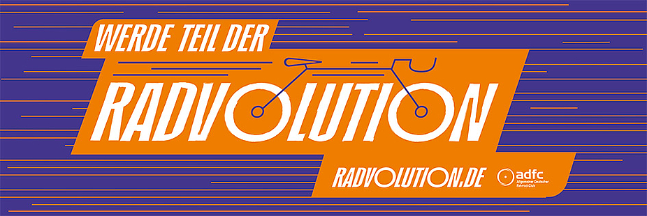 Ansicht Banner "Werde Teil der RADvolution" Ansicht Banner "Werde Teil der RADvolution"