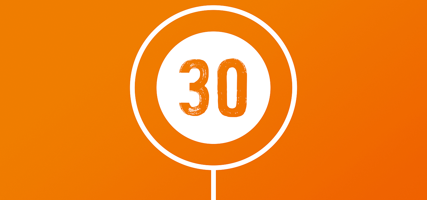 Schild Tempo 30