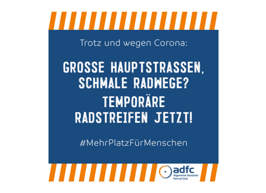 Sharepic Temporäre Radfahrstreifen Sharepic Temporäre Radfahrstreifen