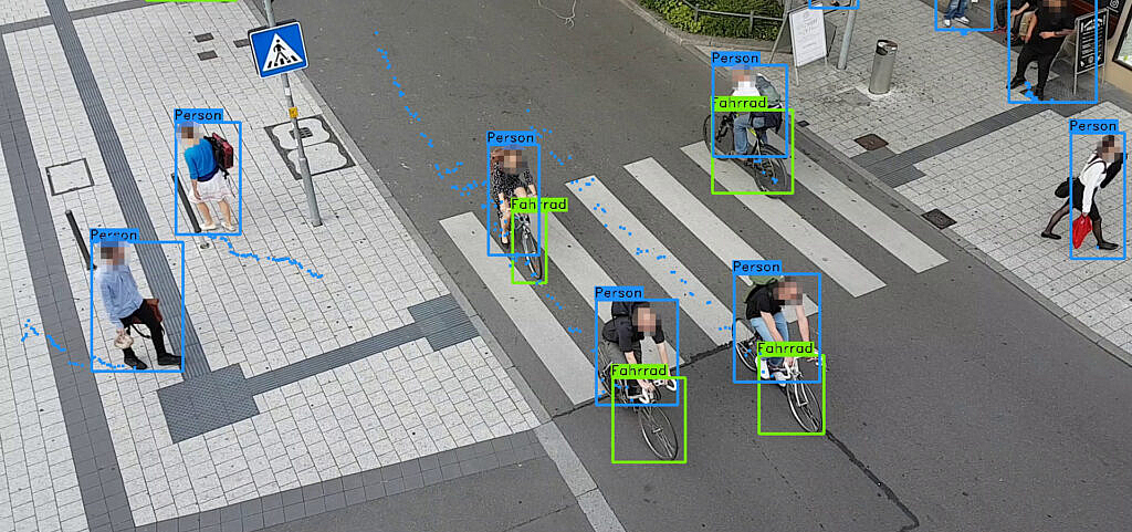 So können Trainingsdaten für das maschinelle Lernen für die automatische Langzeitverkehrs-Analyse aussehen.