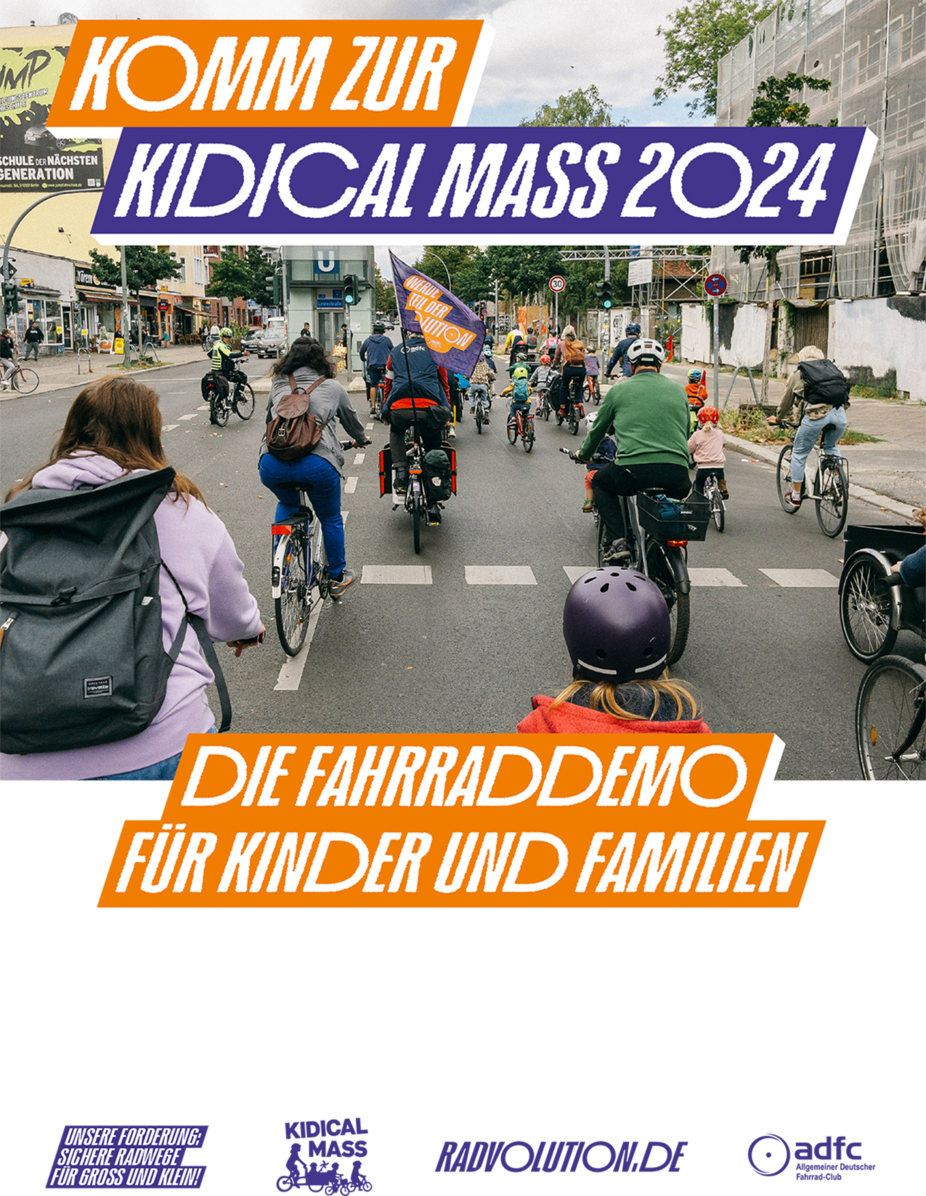 RADvolution-Poster zur Kidical Mass 2024 - Motiv 1 RADvolution-Poster zur Kidical Mass 2024 - Motiv 1