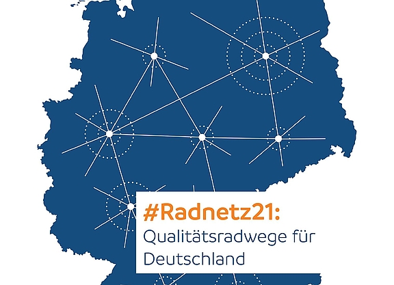 Titelgrafik #Radnetz21: Qualitätsradwege für Deutschland