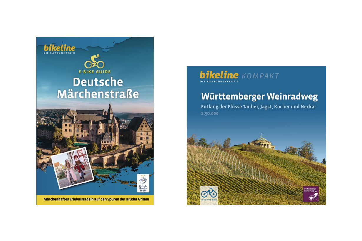 Esterbauer Titelcover von zwei Radführern aus dem Esterbauer-Verlag.
