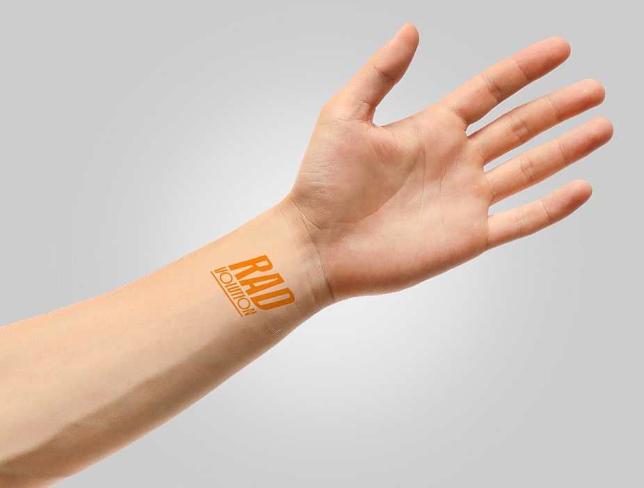 Tattoo "RADvolution" in orange Ansicht Tattoo "RADvolution" in orange