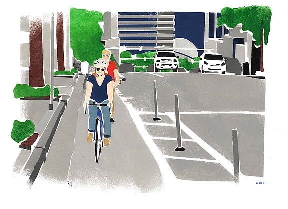 Schnell gebaute, geschützte Radwege in den USA 